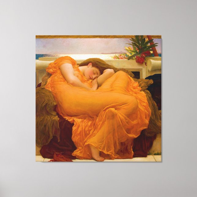 Flaming June by Sir Frederic Leighton Canvas Print (Front)