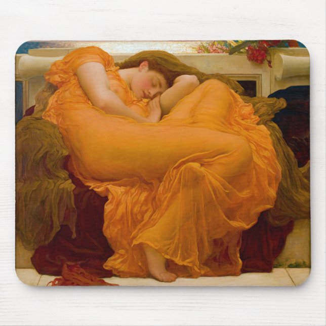 Flaming June by Sir Frederic Leighton Mouse Mat (Front)