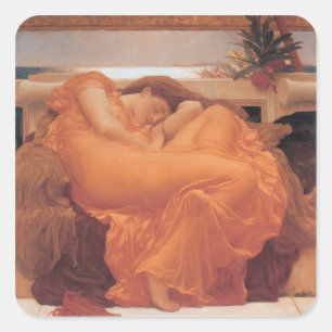 Flaming June Square Sticker