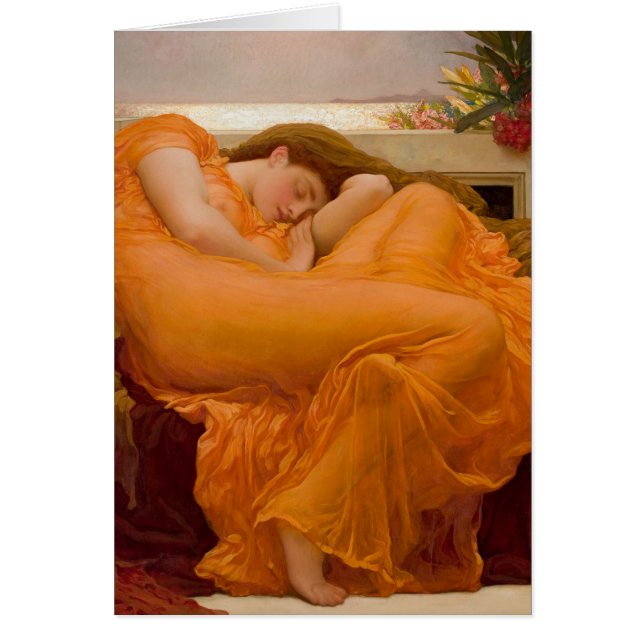 Flaming June Vintage Art Card Painting (Front)