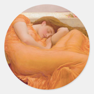 Flaming June Vintage Classic Round Sticker