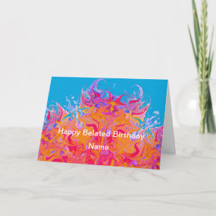 Flaming kaleidoscope card