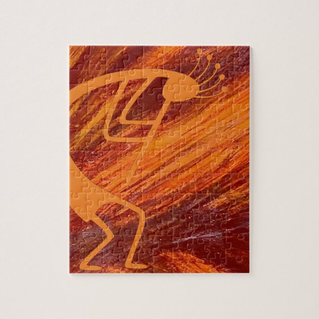 Flaming Kokopelli Jigsaw Puzzle (Vertical)