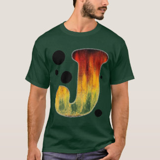 Flaming Letter J T-Shirt