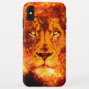 Flaming Lion Face iPhone XS Max Case