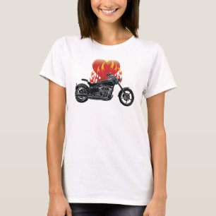 Flaming Love Biker Shirt