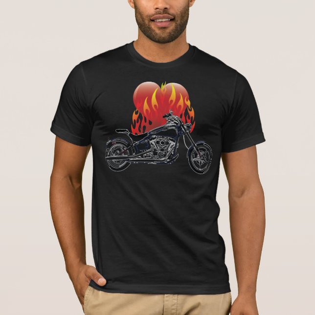 Flaming Love Biker Shirt (Front)