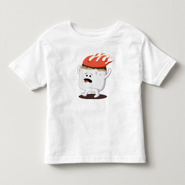 Flaming Marshmallow Toddler T-Shirt (Front)