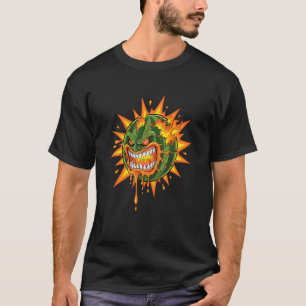 Flaming Melting Monster Fireball Rage Horror T-Shirt