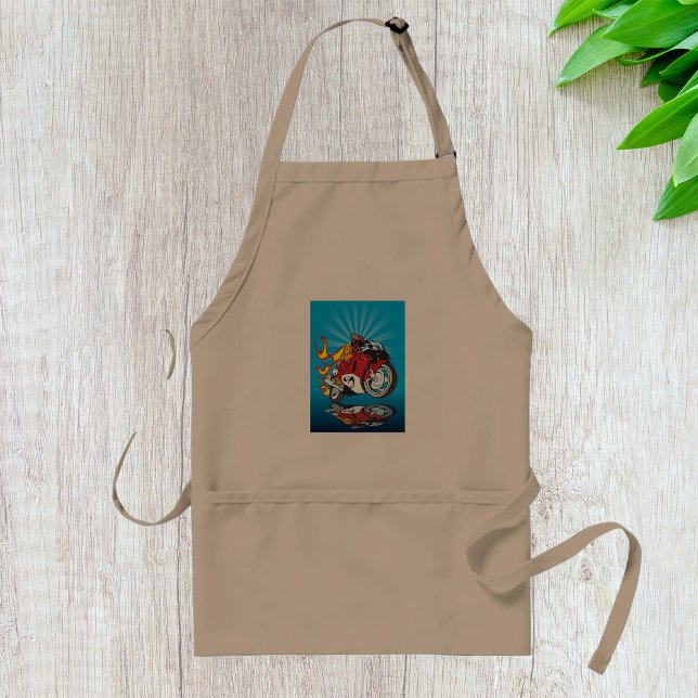 Flaming Motorcyclist Apron (Creator Uploaded)
