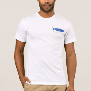 Flaming Neon Bluefish Graphic T-Shirt