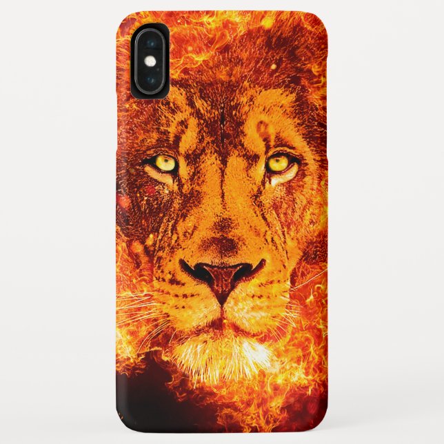 Flaming Pentecost Lion of Judah Case-Mate iPhone Case (Back)