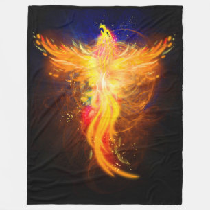 Flaming Phoenix Fleece Blanket