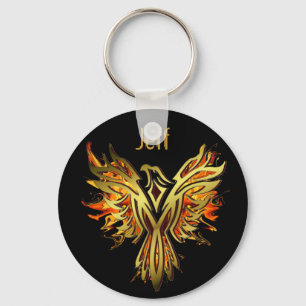 Flaming Phoenix Keychain