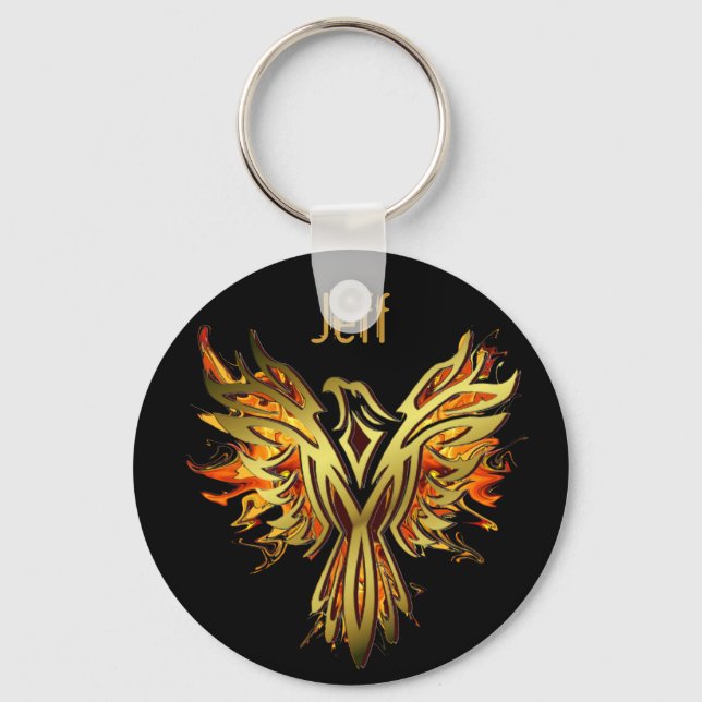 Flaming Phoenix Keychain (Front)