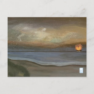 Flaming Pirate Ship of Ocracoke  Postcard