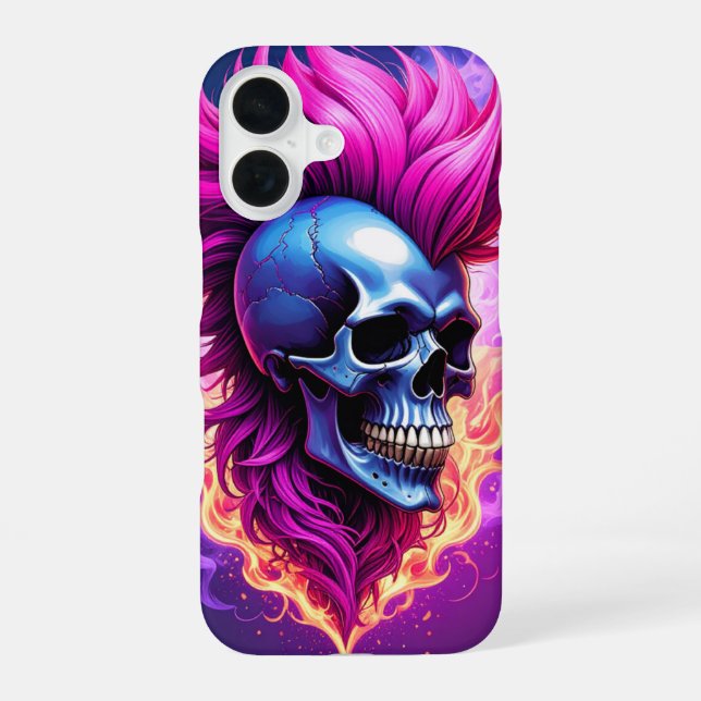 Flaming Punk Skull iPhone / iPad case (Back)