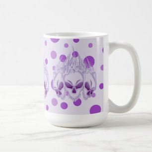 Flaming Purple Skulls Coffee Mug