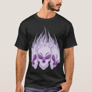 Flaming Purple Skulls T-Shirt