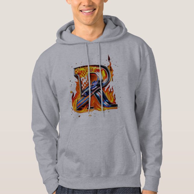 "Flaming 'R' Biker Hoodie (Front)