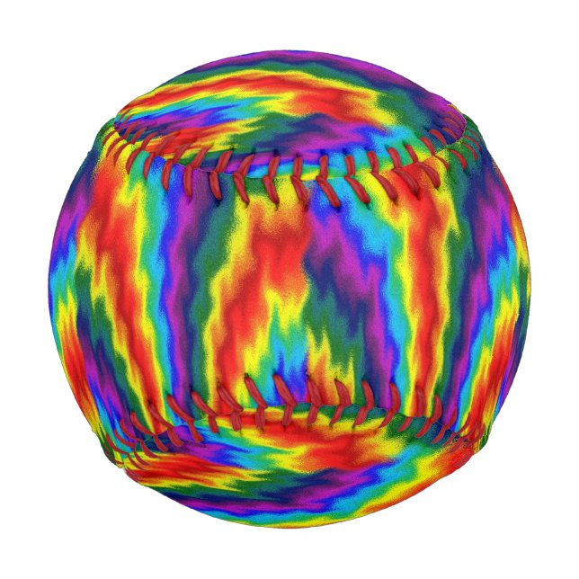 Flaming Rainbow Baseball (Front)