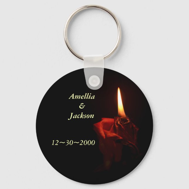 Flaming Rose Key Ring (Front)