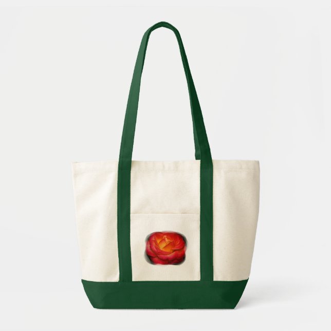 Flaming Rose Tote Bag (Front)