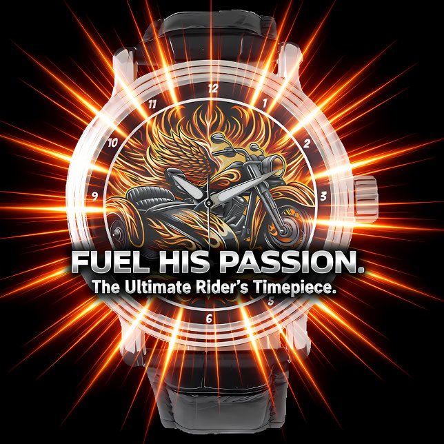 Flaming Sidecar Motorcycle Watch Face. (Creator Uploaded)