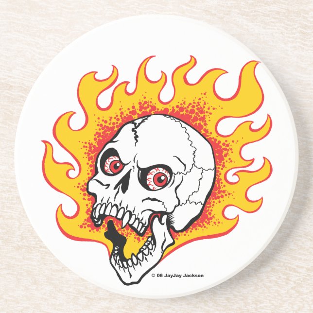 Flaming Skull Coaster (Front)