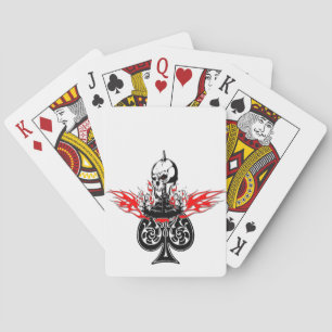 Flaming Skull Flames Playing Cards