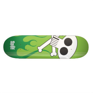 Flaming Skull Skateboard
