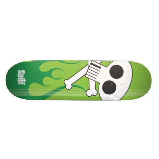 Flaming  Skull Skateboard