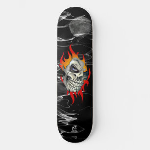 Flaming Skull Skateboard
