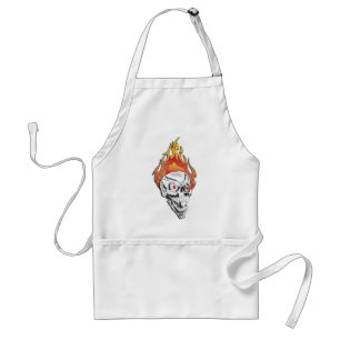Flaming Skull Standard Apron