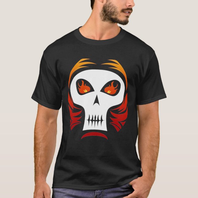 Flaming Skull t-shirt (Front)