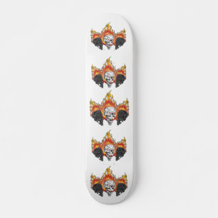 Flaming Skulls Skateboard