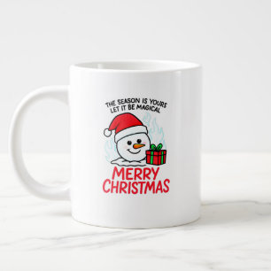 Flaming Snowman Jumbo Christmas Extra Holiday gift Large Coffee Mug