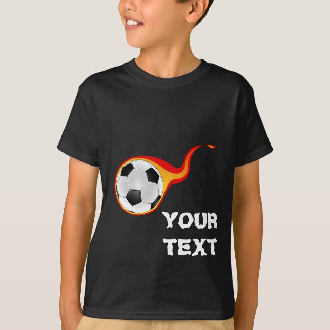 flaming soccer ball T-Shirt (Front)
