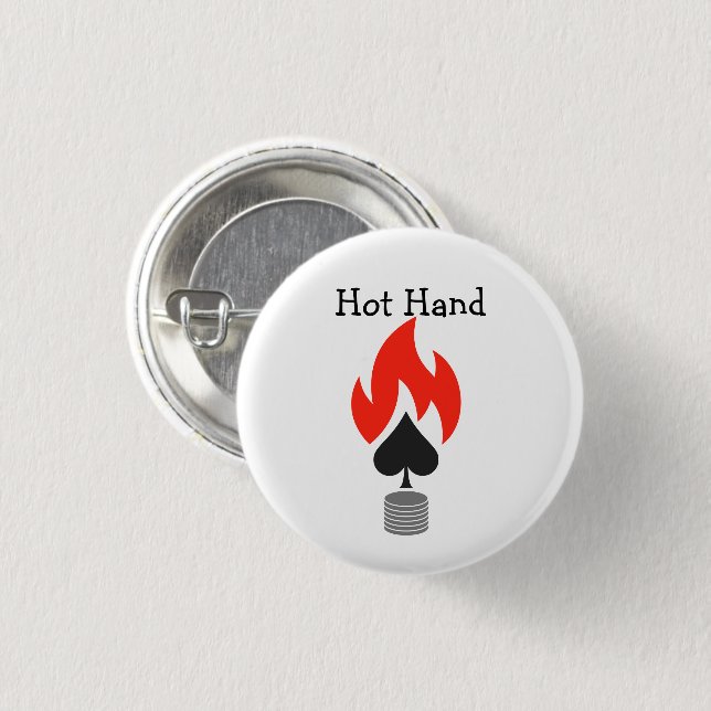 Flaming Spade and Chips 3 Cm Round Badge (Front & Back)