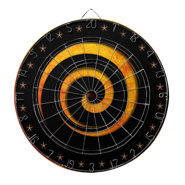 Flaming Spiral Regulation Dartboard (Front)
