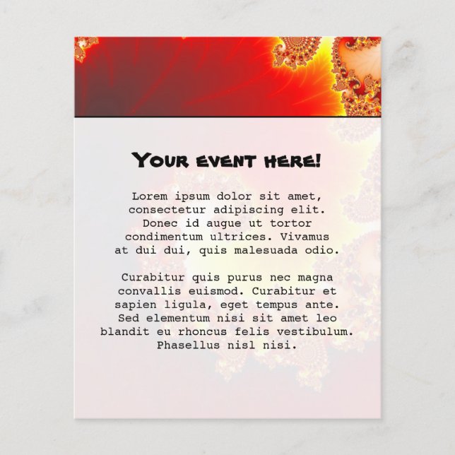 Flaming Tentacle - Fractal Art Flyer (Front)