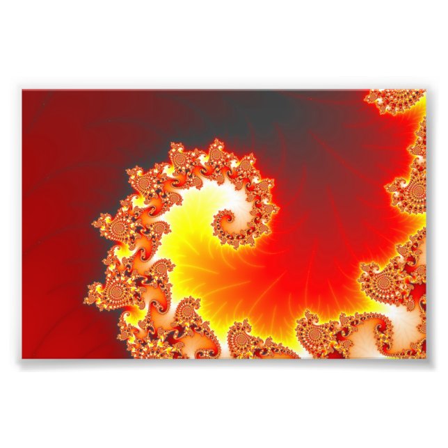 Flaming Tentacle - Fractal Art Photo Print (Front)