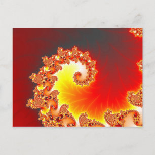 Flaming Tentacle - Fractal Art Postcard