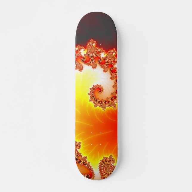 Flaming Tentacle - Fractal Art Skateboard (Front)