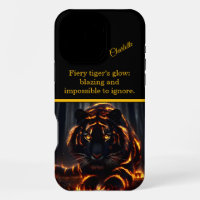Flaming tiger prowls the night