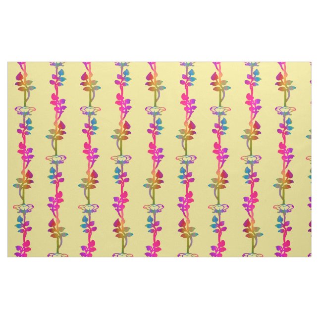 Flaming Vines Summer Fabric (Fat Quarter)