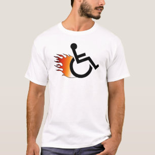 Flaming Wheelchair T-Shirt