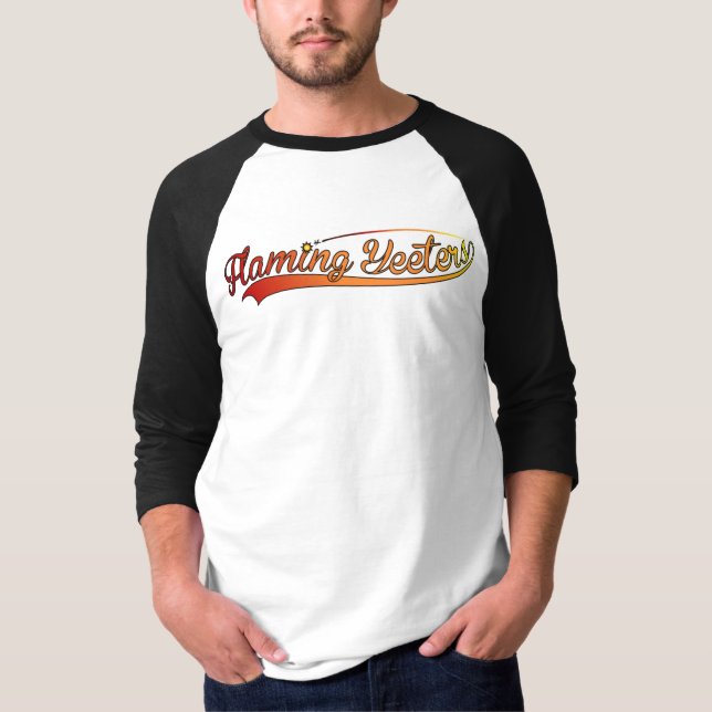 Flaming Yeeters Raglan Alt Logo T-Shirt (Front)