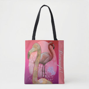 Flamingle Floral Flamingo Tote Bag