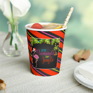 Flamingle & Jingle Christmas Party Paper Cups - BL